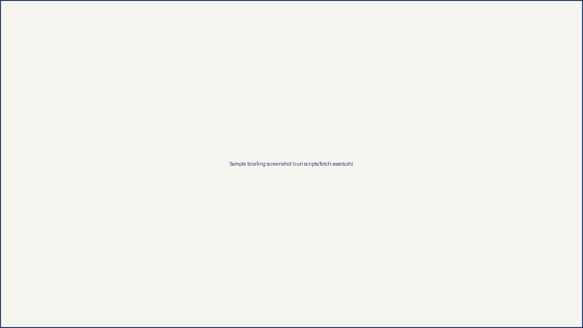 The Diligence Letter — sample briefing